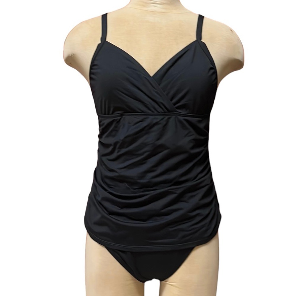 Ralph Lauren Swimsuit Black One Piece Skirted 12